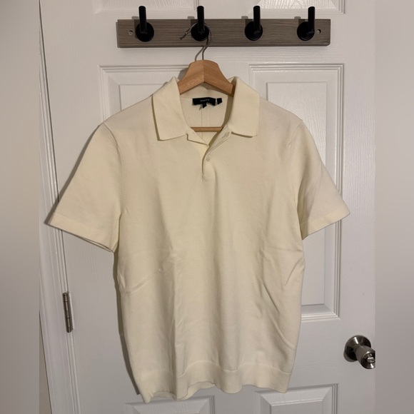 Theory Cream Polo Shirt - Picture 1 of 4